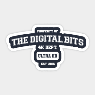 The Digital Bits 4K Athletics - White on Dark Sticker